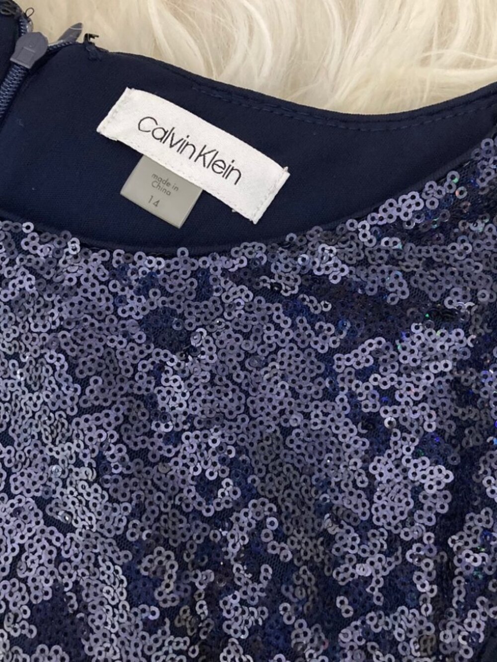 Calvin Klein Women's Sequined Sheath Dress 2307 - Picture 3 of 9